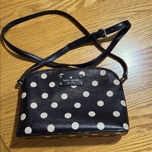 Kate Spade Black & Cream Hanna Wellesley Dome Crossbody